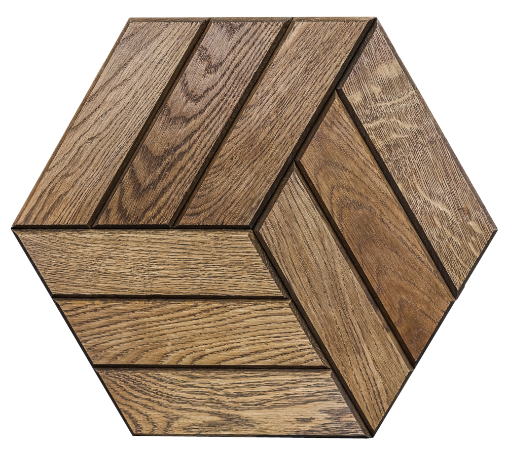 Стеновая панель Tarsi/Тарси Куба Венге 180х210 мм Дуб/брашированный/масло